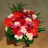 画像21203：高級感なホワイト系スタンド花2段