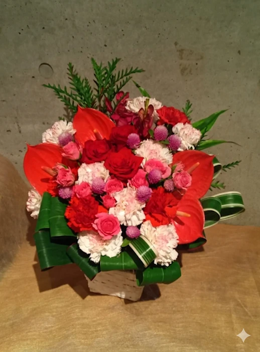 画像21203：高級感なホワイト系スタンド花2段