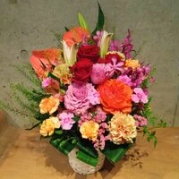 画像21216：高級感なホワイト系スタンド花2段