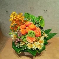 画像3096：高級感なホワイト系スタンド花2段